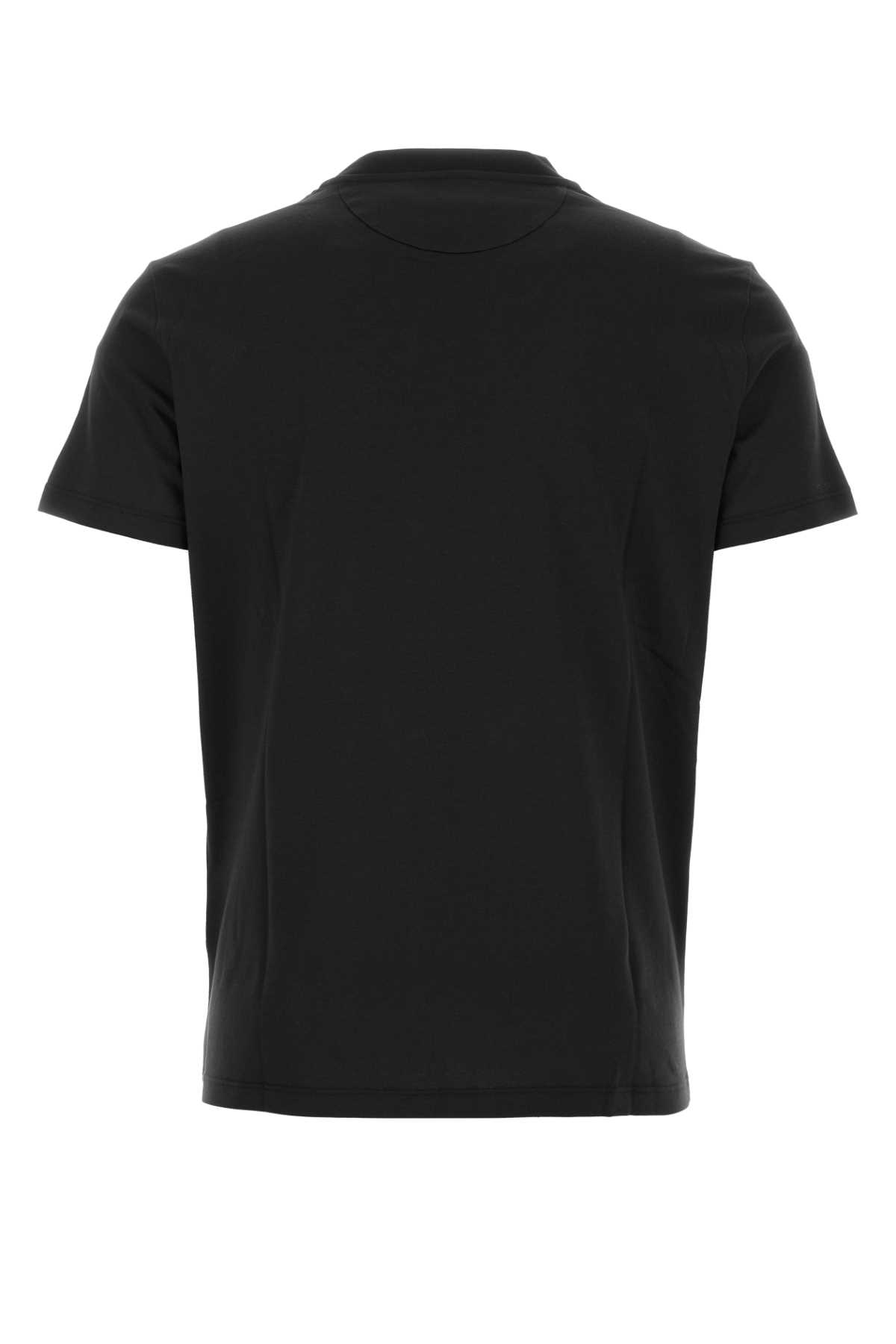 Valentino Black Cotton T-shirt In Nerogrigio