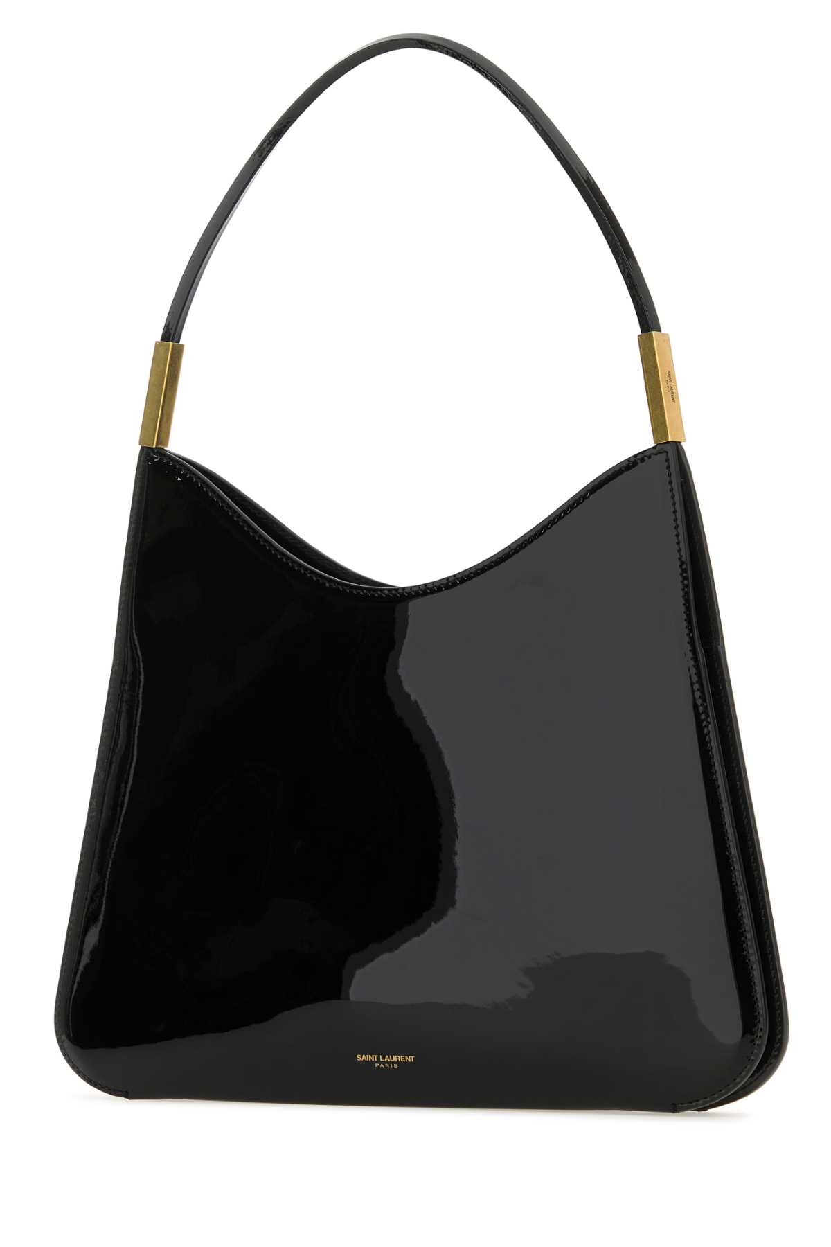 Shop Saint Laurent Black Leather Bo Sadie Shoulder Bag In Nero