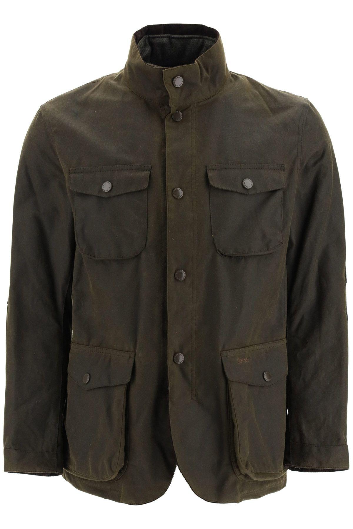 Shop Barbour Ogston Jacket In Coated Cotton In Olive