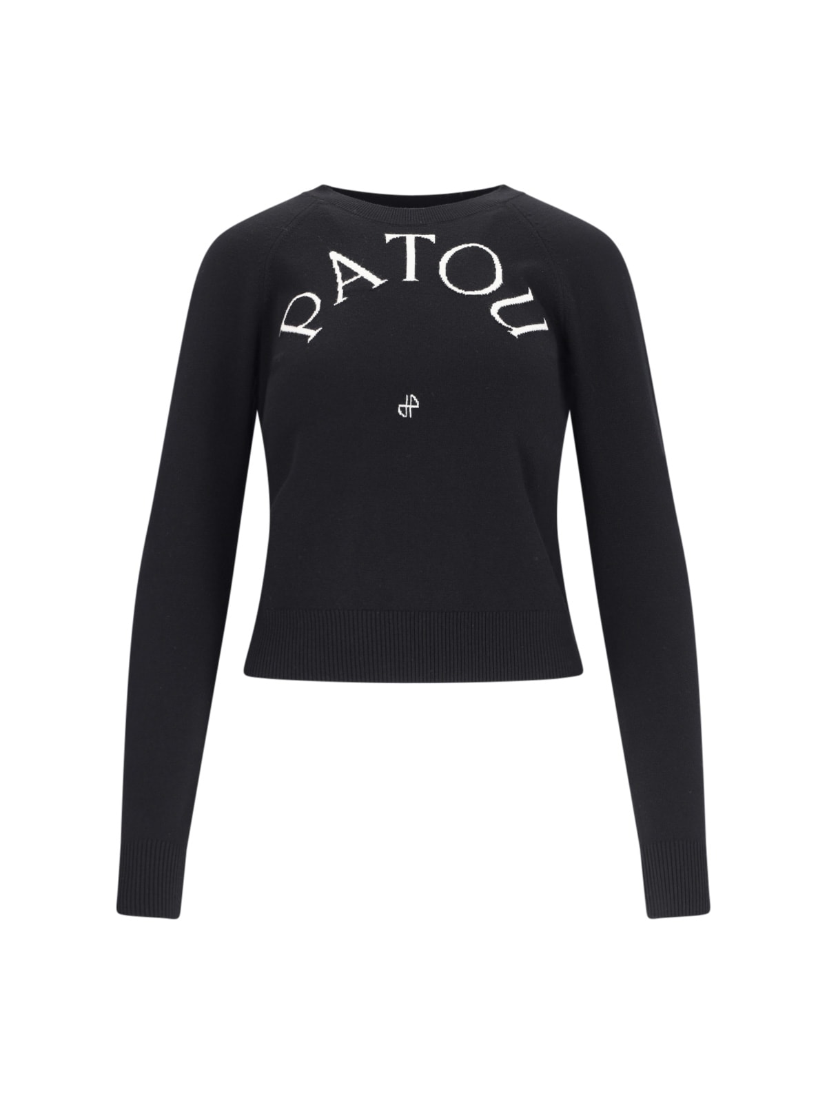 Shop Patou Logo Intarsia Sweater In Black