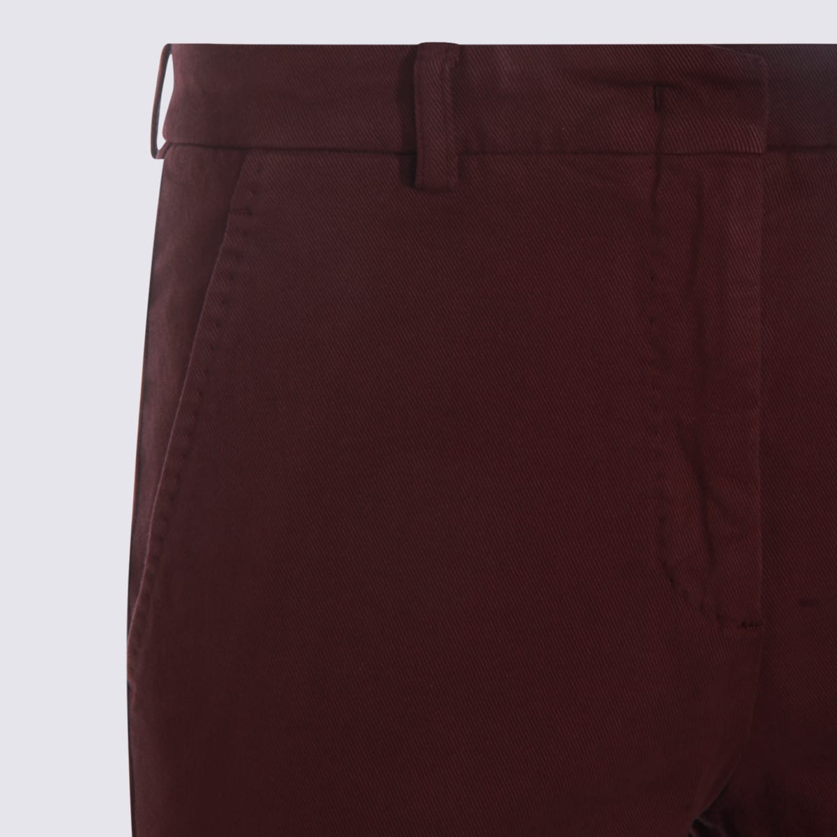 Incotex Red Cotton Pants In Brown