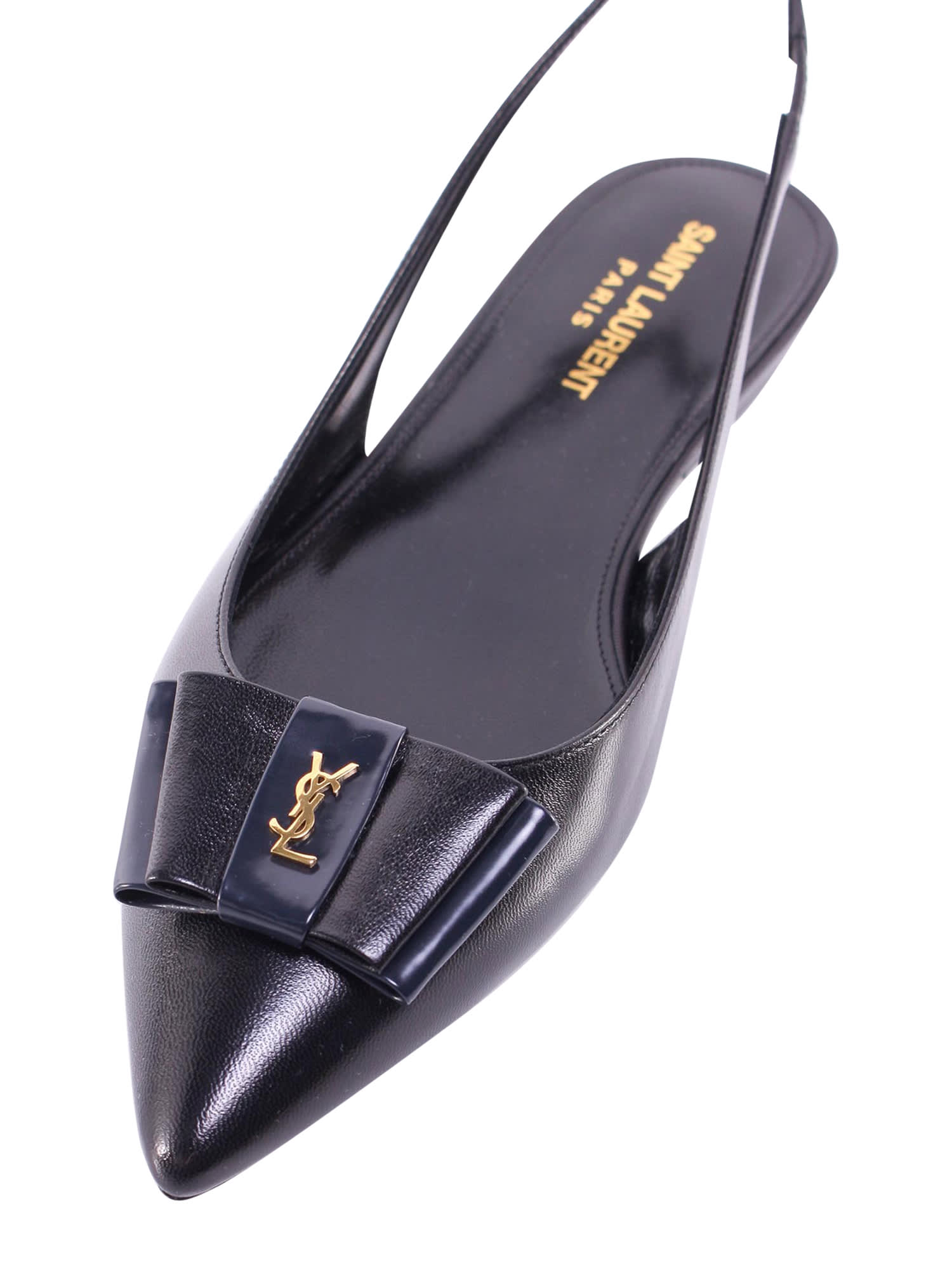 Saint Laurent Monogram YSL Soho Leather Slip-On Espadrille Flats