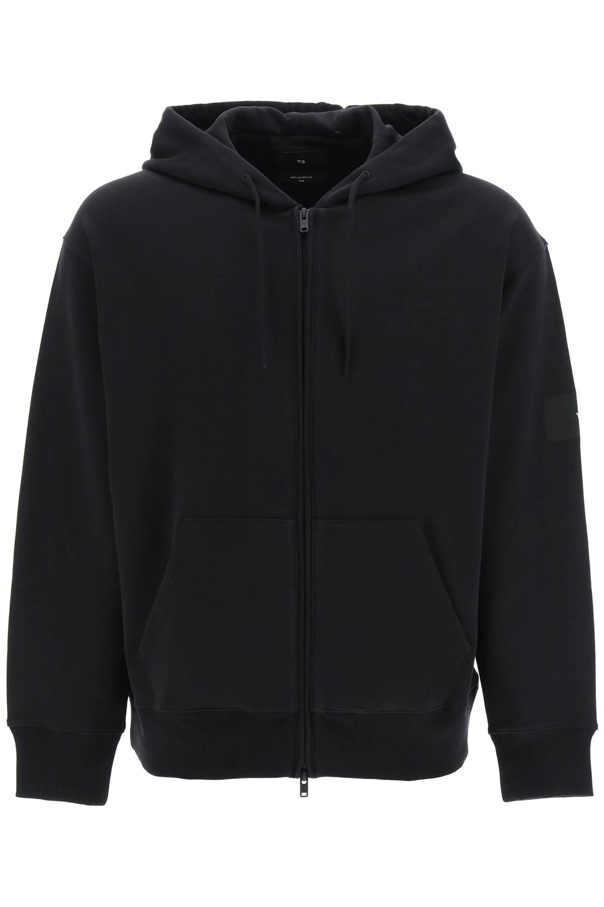 Y-3 LOGO PATCH ZIP-UP HOODIE