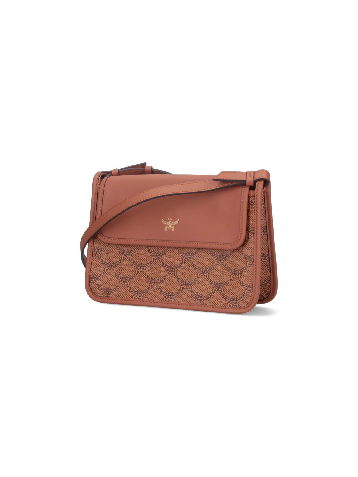 Shop Mcm Himmel Shoulder Bag In Brown