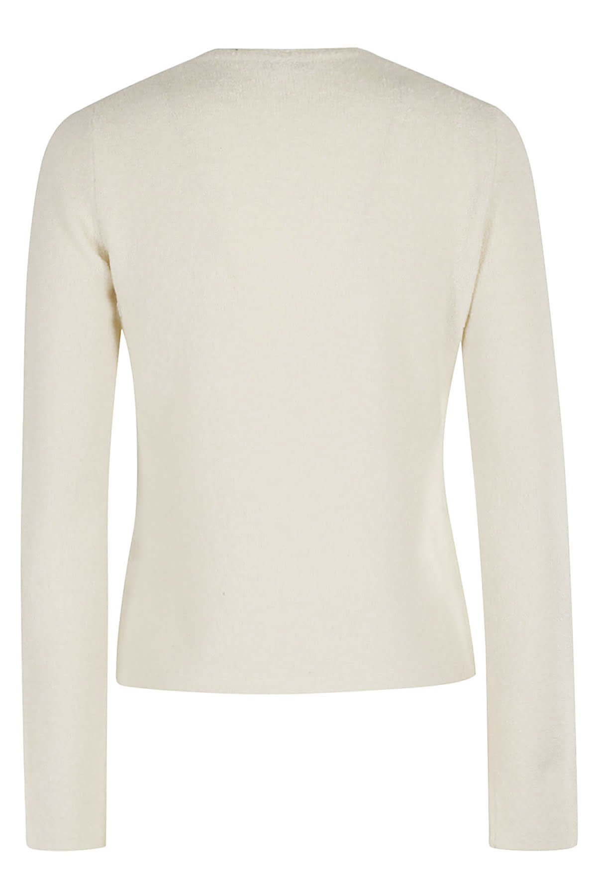 Shop Vince Soft Boucle Ls Crew In Ivr Ivory