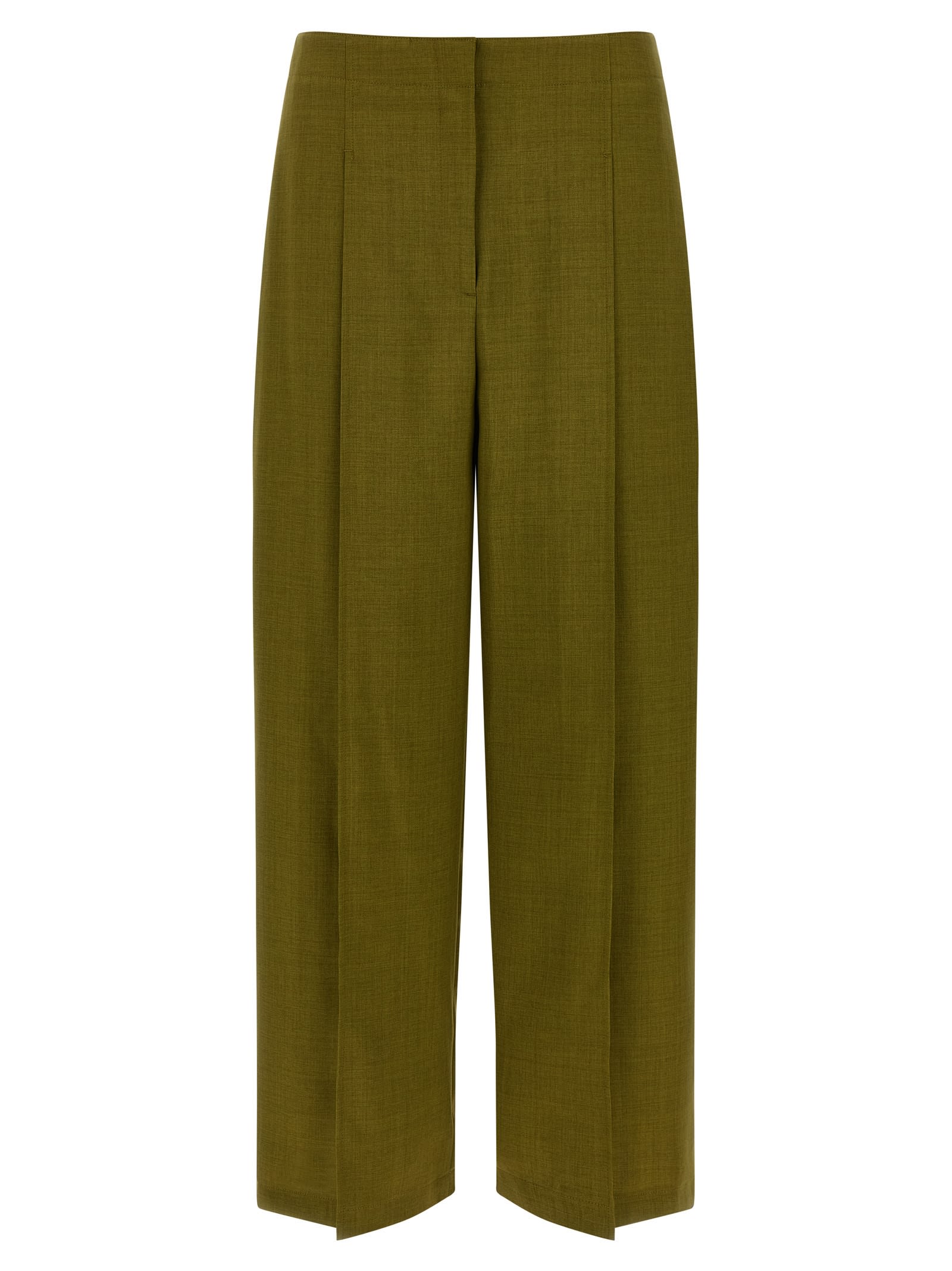 Theory Deep Pleat Pants In Green
