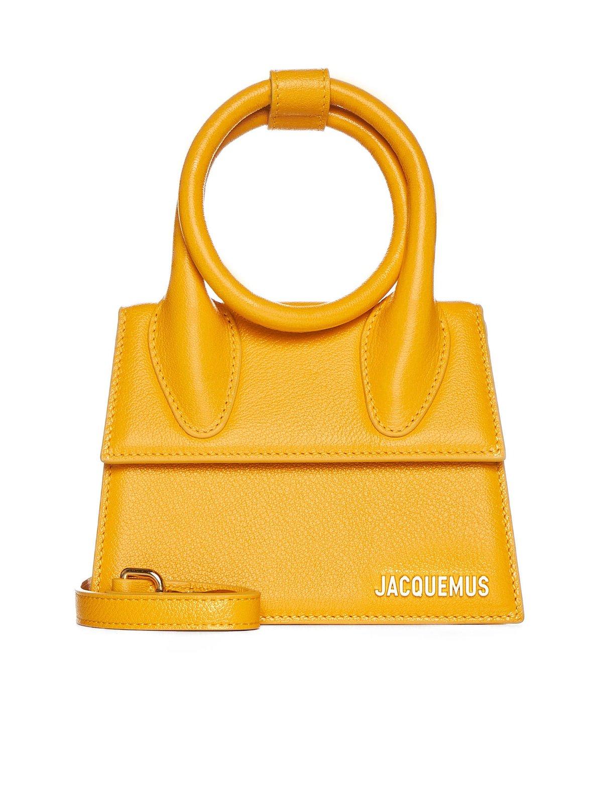 Shop Jacquemus Le Chiquito Noeud Coiled Handbag In Orange