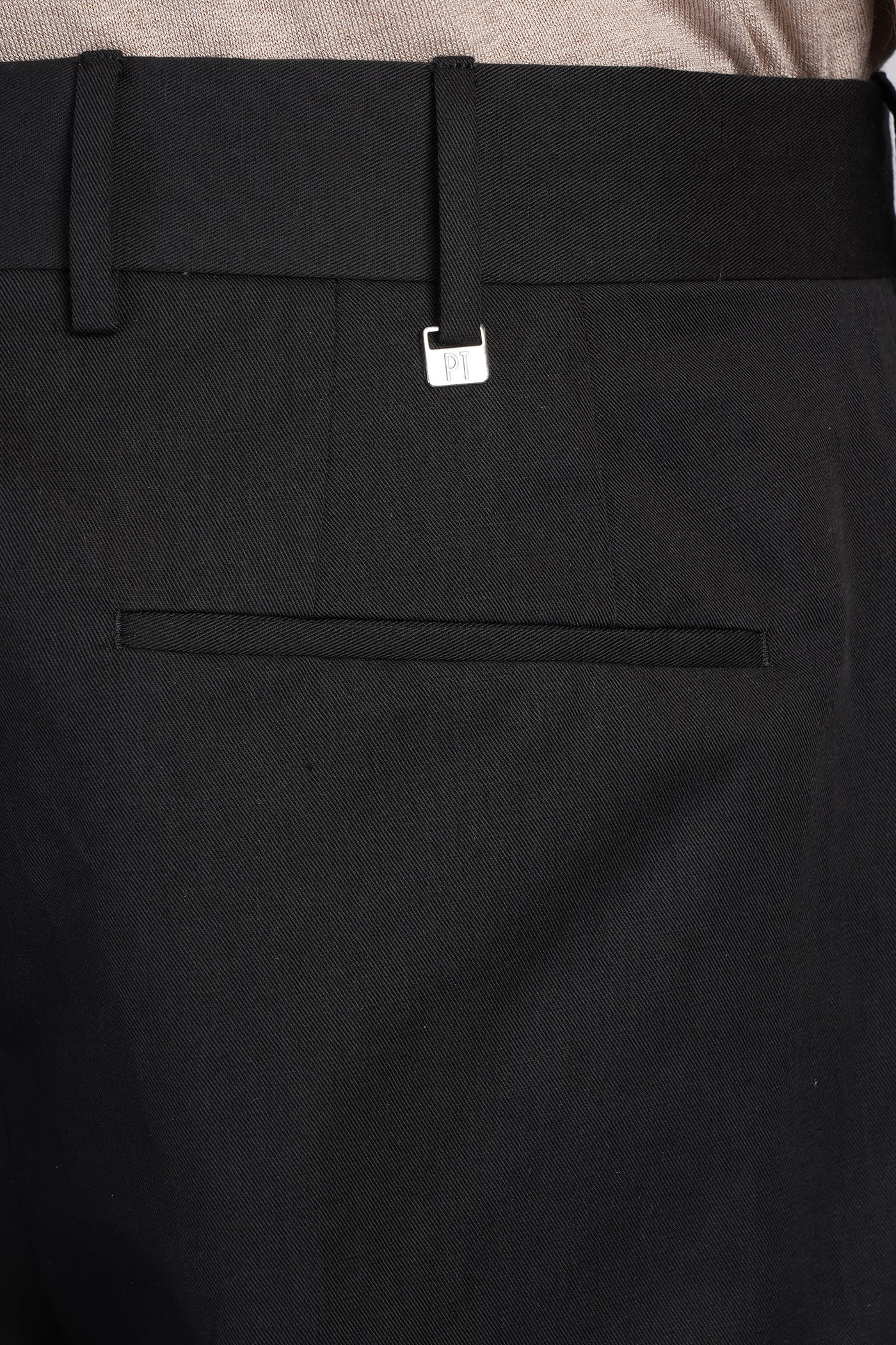 Pt Torino Bp65 Pants In Black Cotton In Black