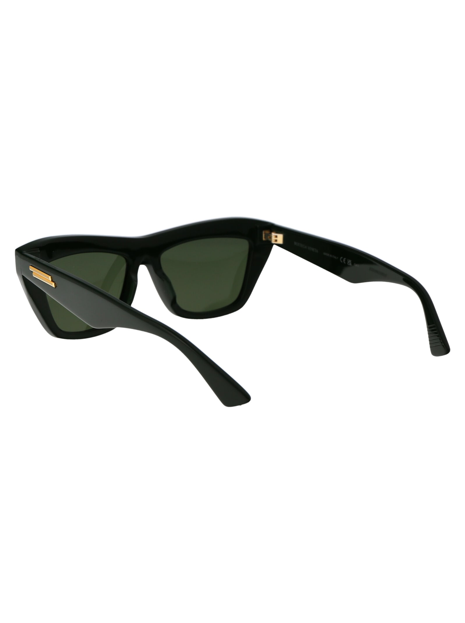 Shop Bottega Veneta Bv1121s Sunglasses In 007 Green Green Green