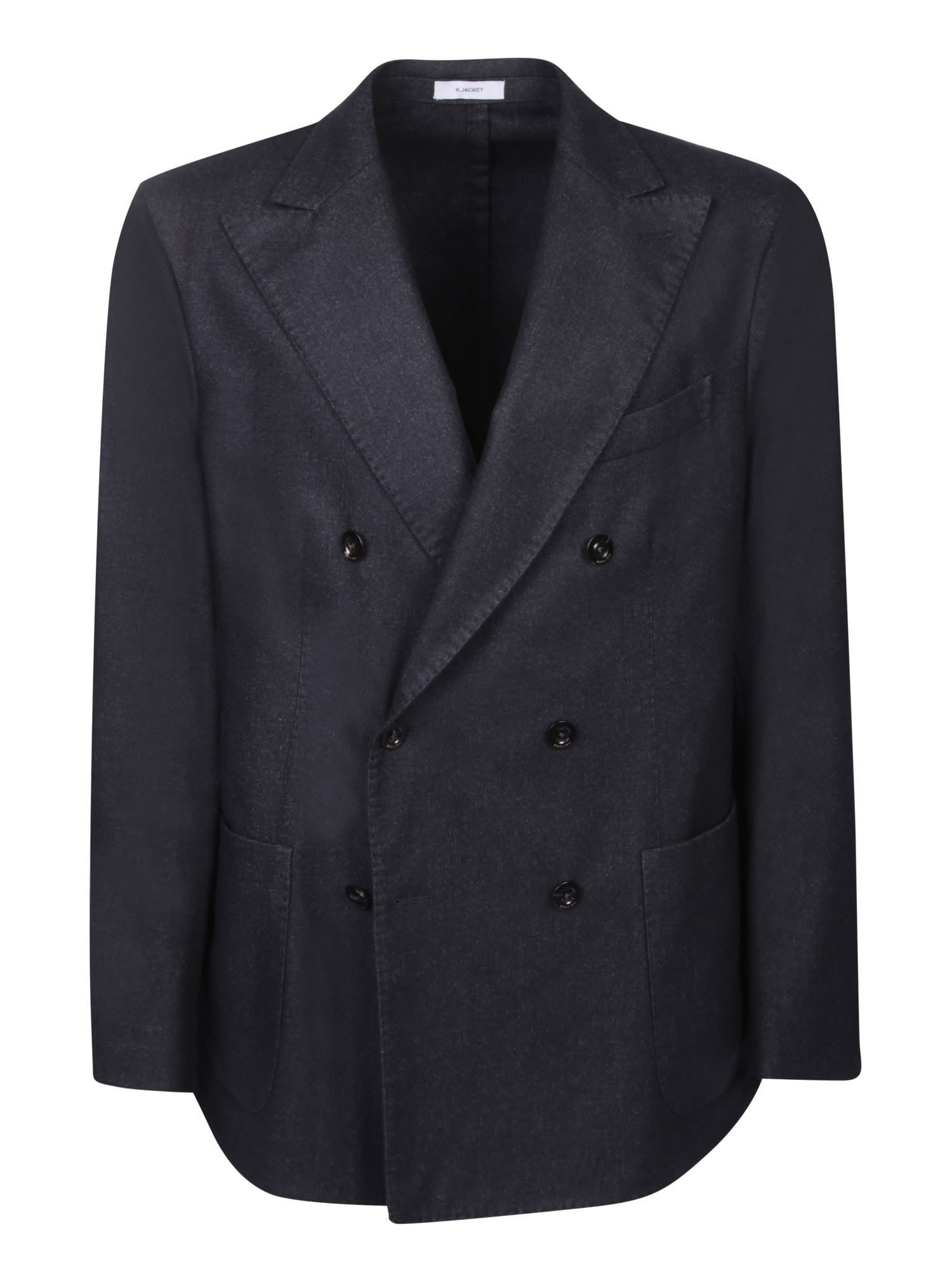 Shop Boglioli Double-breasted Black Jacket