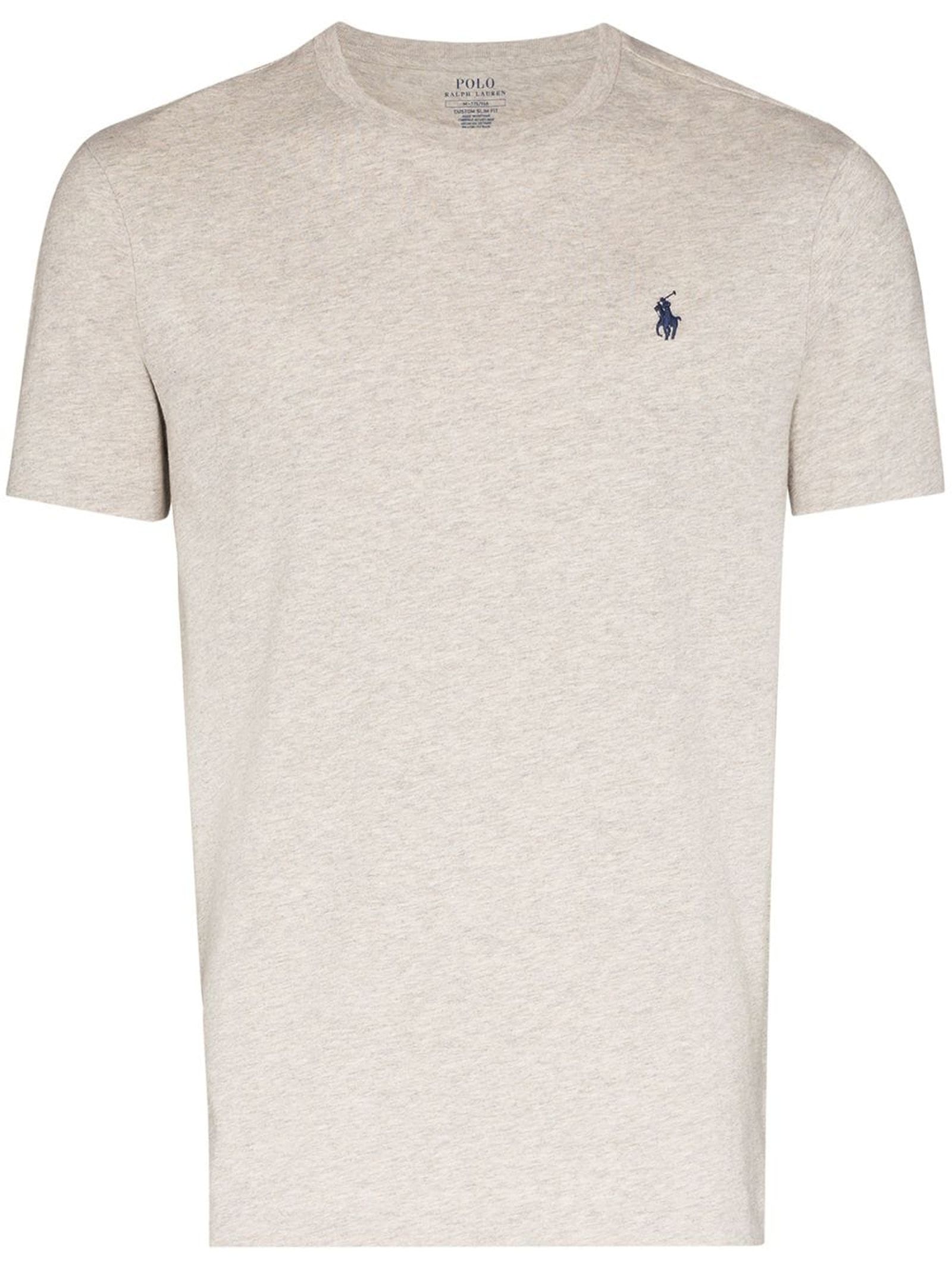Ralph Lauren Grey Cotton T-shirt In Neutral
