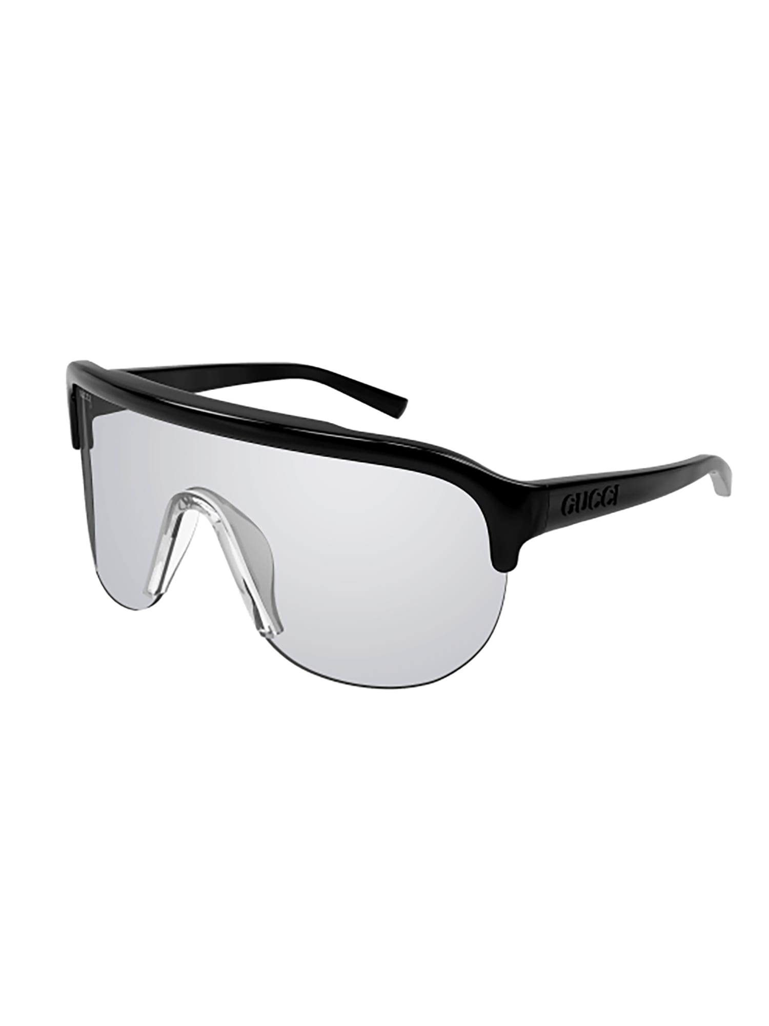 Shop Gucci Gg1645s Sunglasses In Black Black Silver