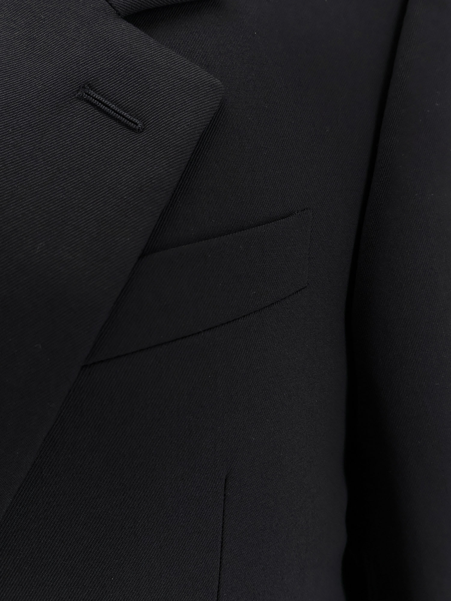 Balenciaga Single-breasted Wool Blazer In Black