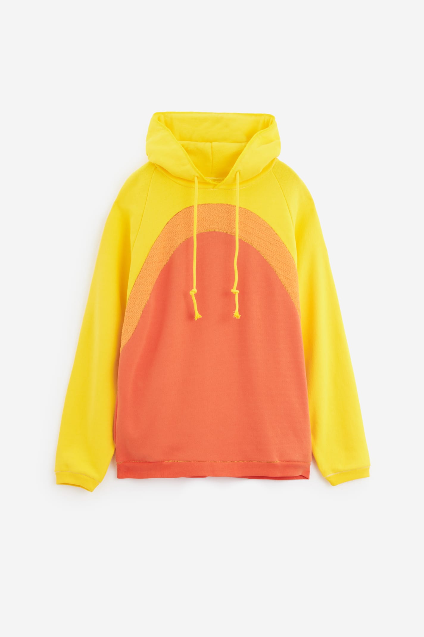 Shop Erl Rainbow Hoodie Sweatshirt In Orange