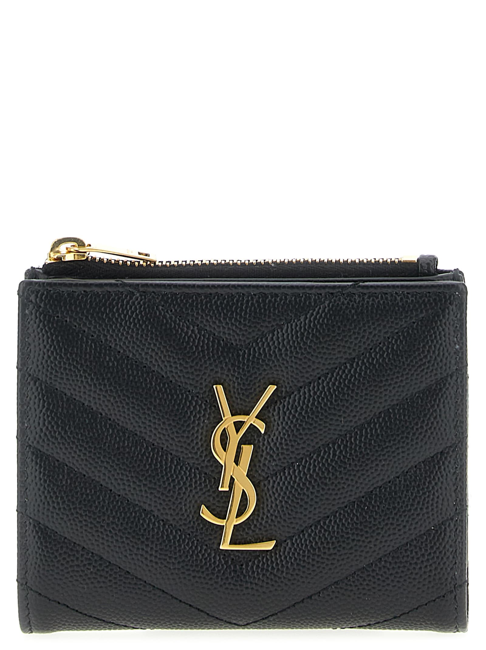 Saint Laurent Cassandre Cardholder In Black