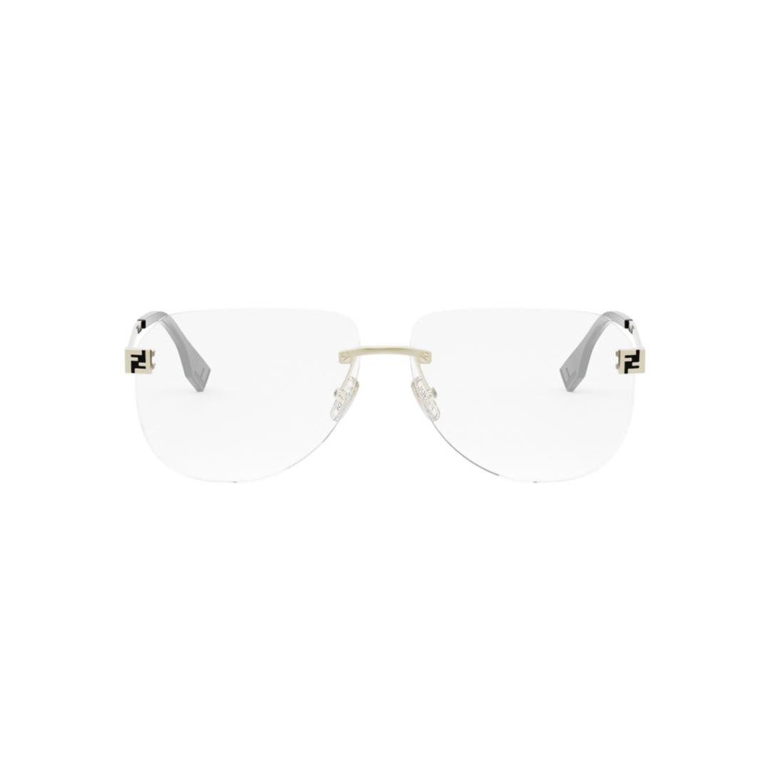 Shop Fendi Aviator Frame Glasses In 032