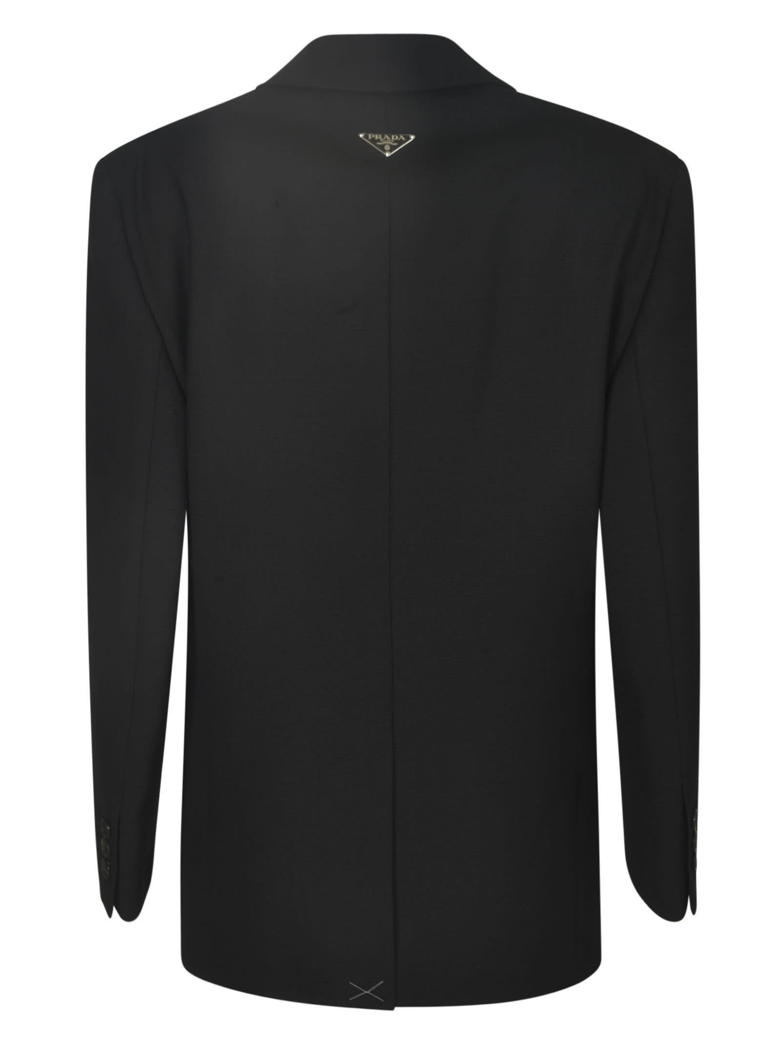 Prada Single-breasted Wool Blazer In Black
