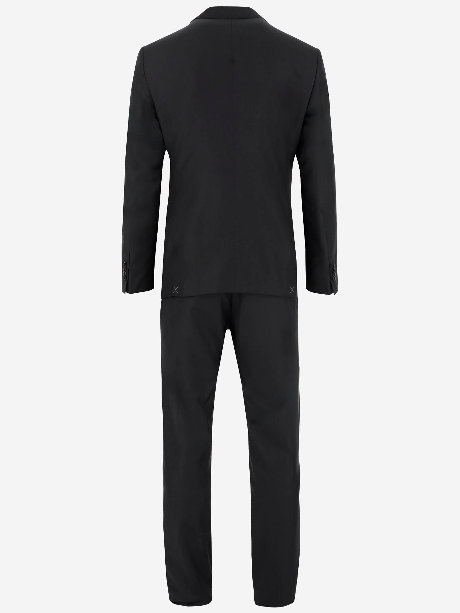 Giorgio Armani Wool And Cashmere Suit In Black