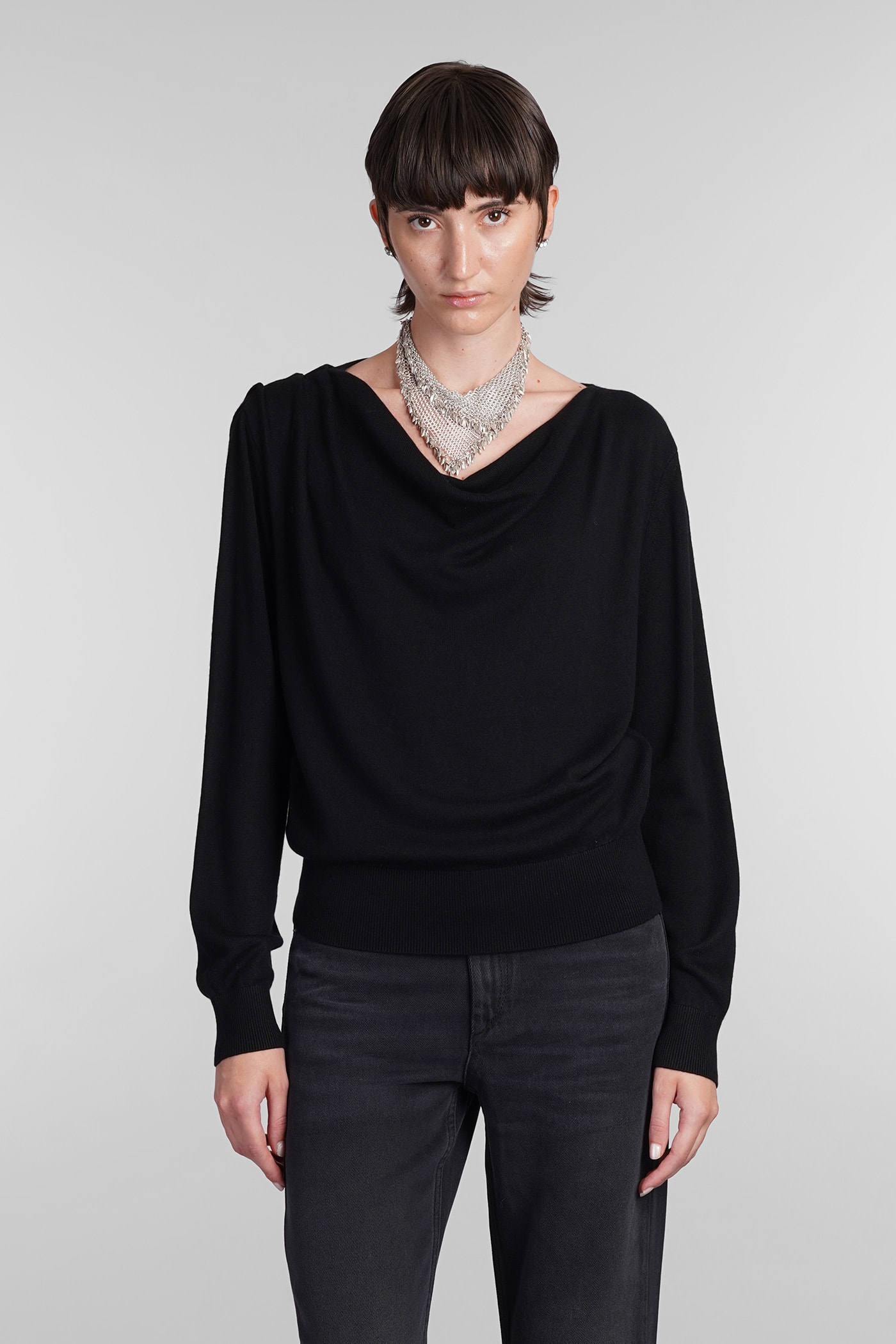 Shop Isabel Marant Kristen Knitwear In Black Viscose