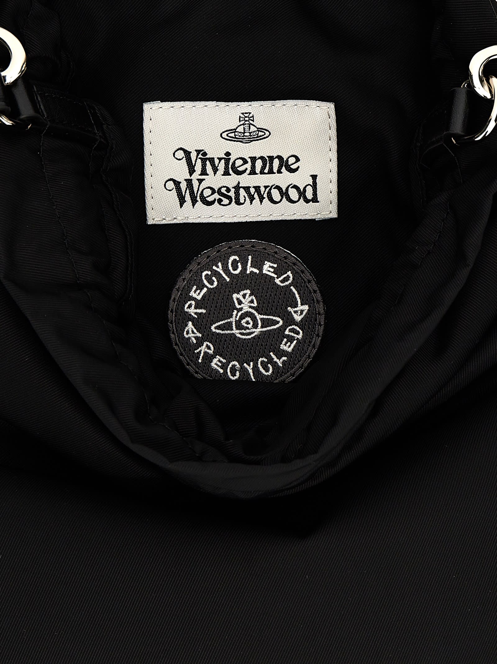 Vivienne Westwood Drawstring Pouch Handbag In Black