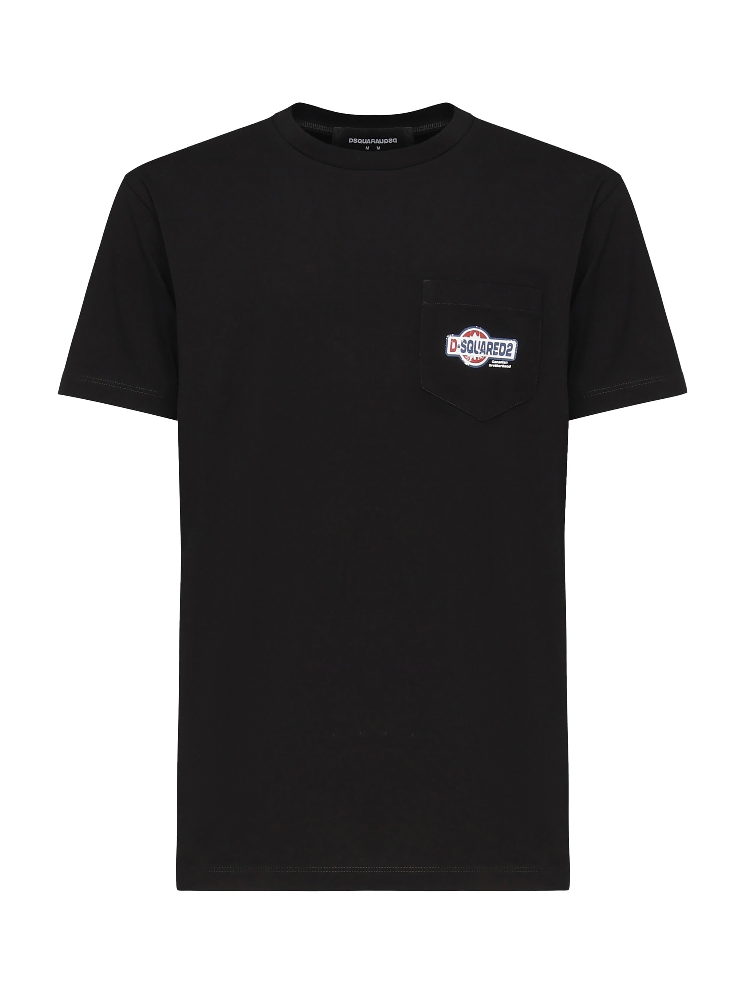 Dsquared2 T-shirt With Pocket And Logo In Black