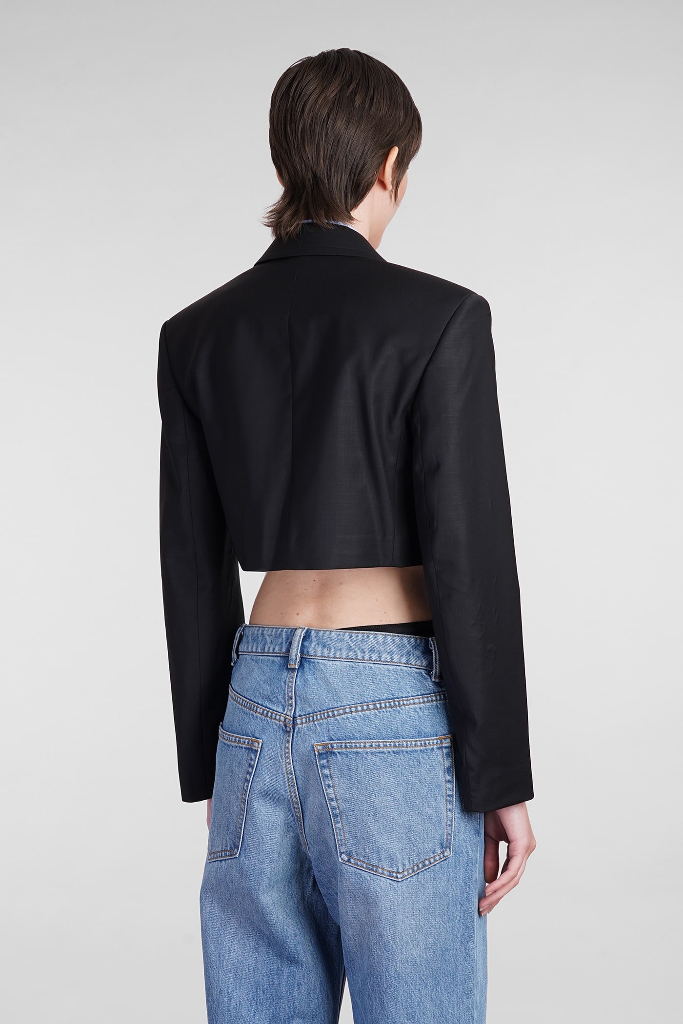 Shop Alexander Wang Blazer In Black Wool