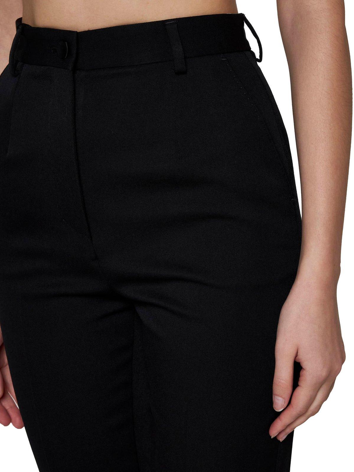 Shop Dolce & Gabbana High Waist Pants In Black