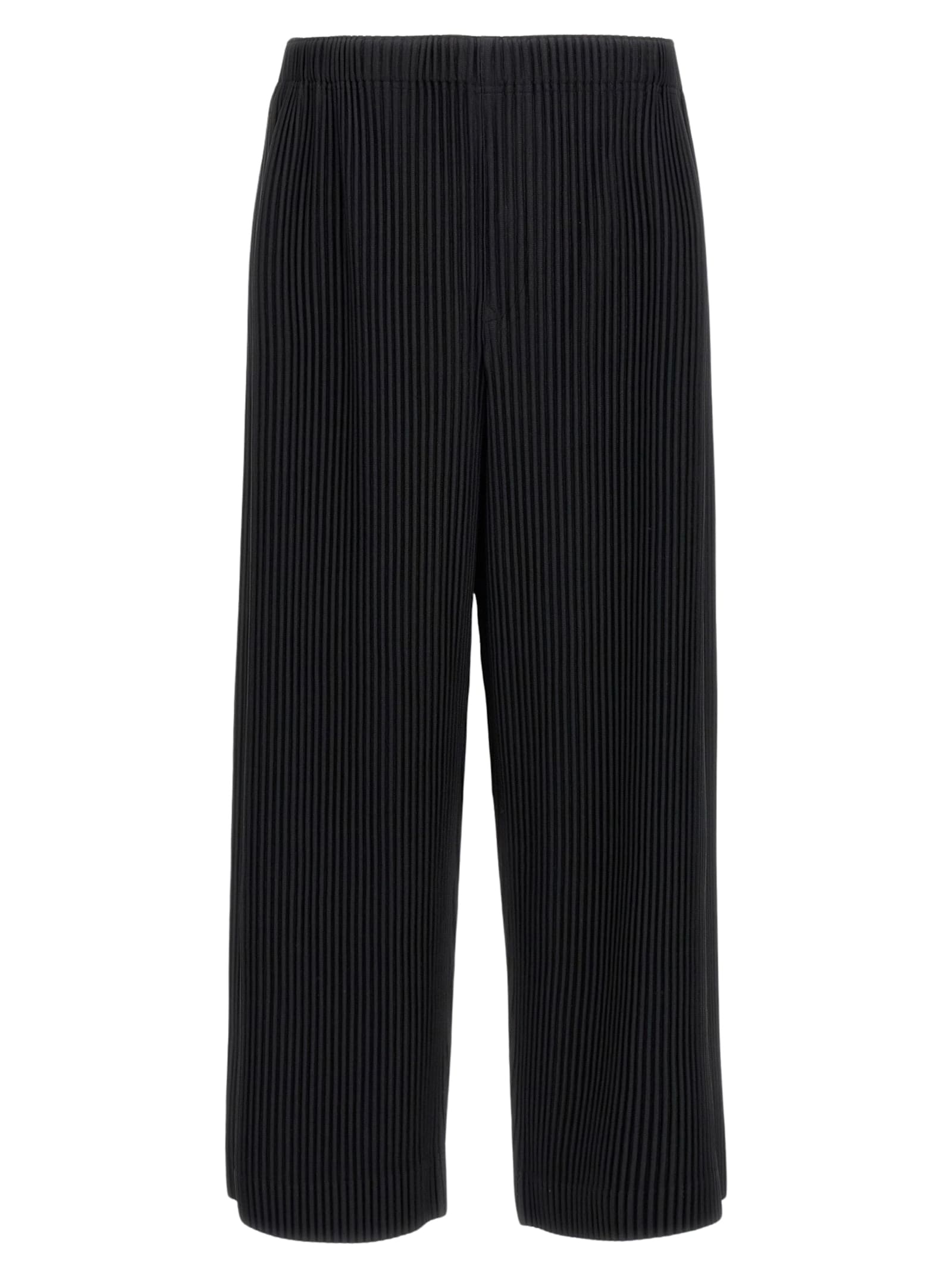 Issey Miyake Streight Leg Trousers In Black