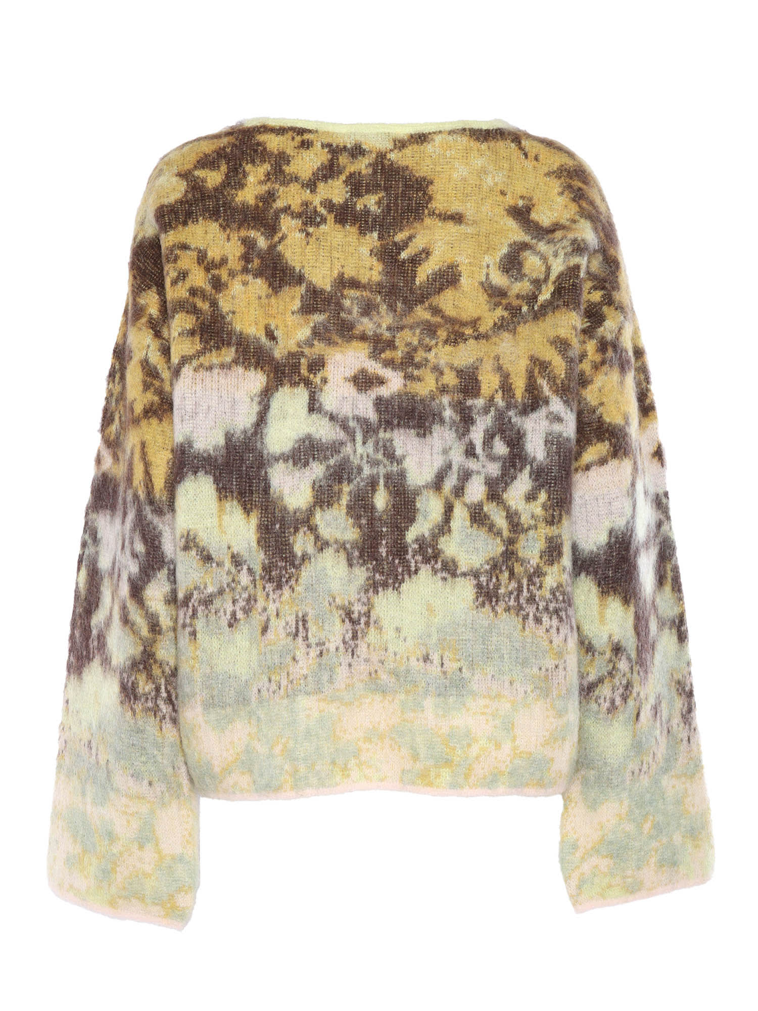 Shop Forte Forte Bloom Mist Alpaca And Mohair Jacquard Sweater In Green