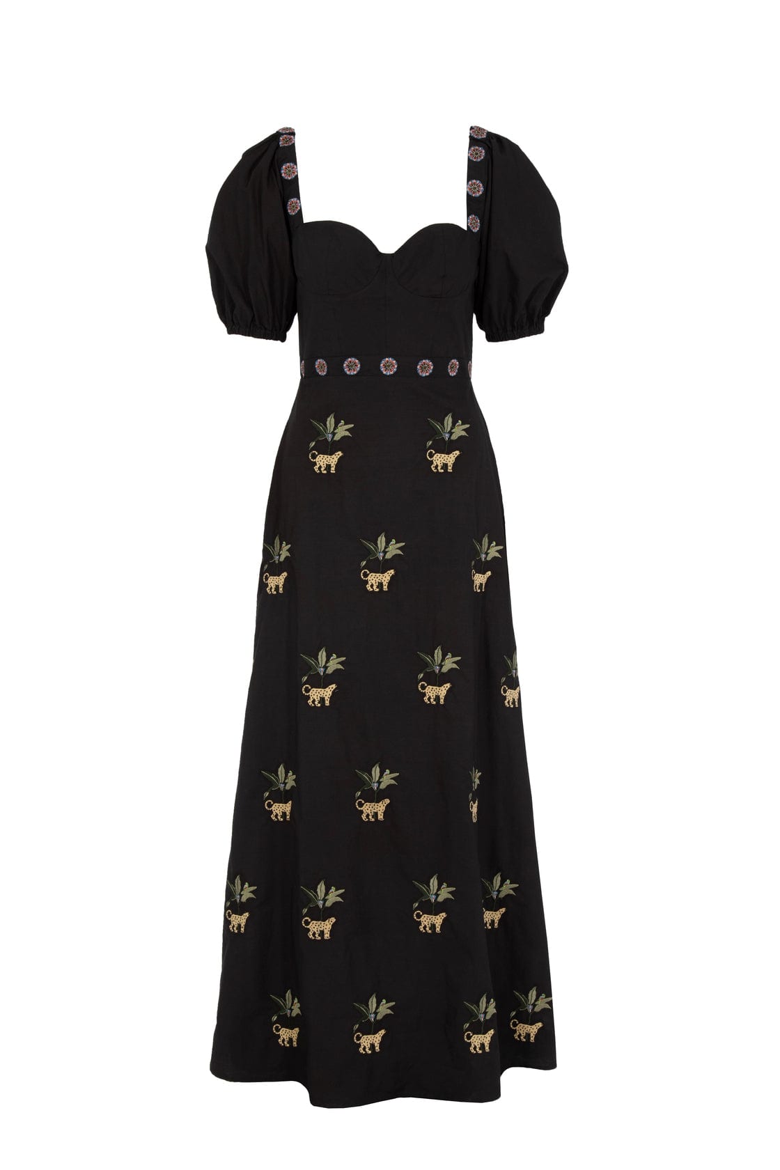 Amotea Francis Dress In Black Embroidery