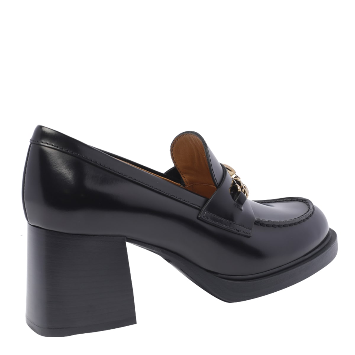 Shop Tod's Leather Pump Loafers In Black