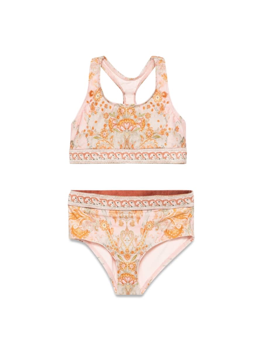 Zimmermann Wylie Racer Back Bikini In Multicolour
