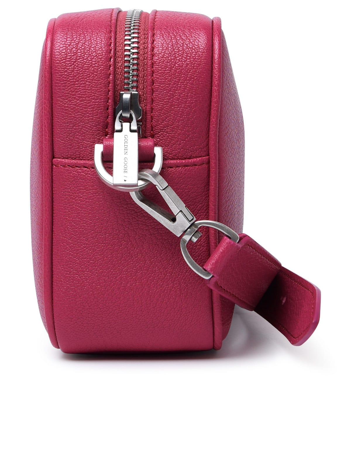 Shop Golden Goose Star Hibiscus Leather Bag In Fucsia