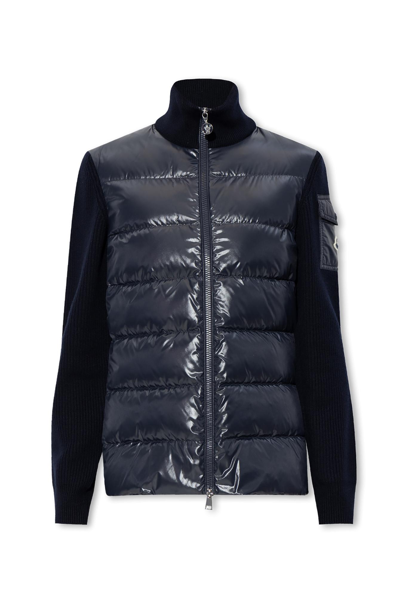 MONCLER CARDIGAN WITH QUILTED FRONT