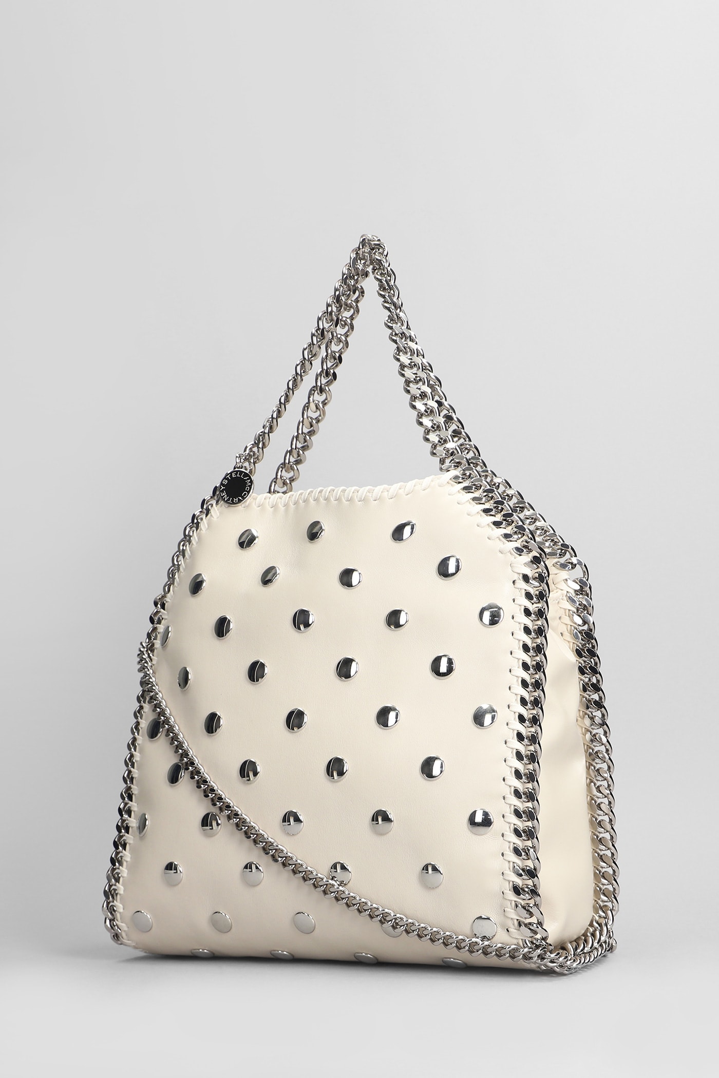 Shop Stella Mccartney Falabella Shoulder Bag In White Polyester In Pure White