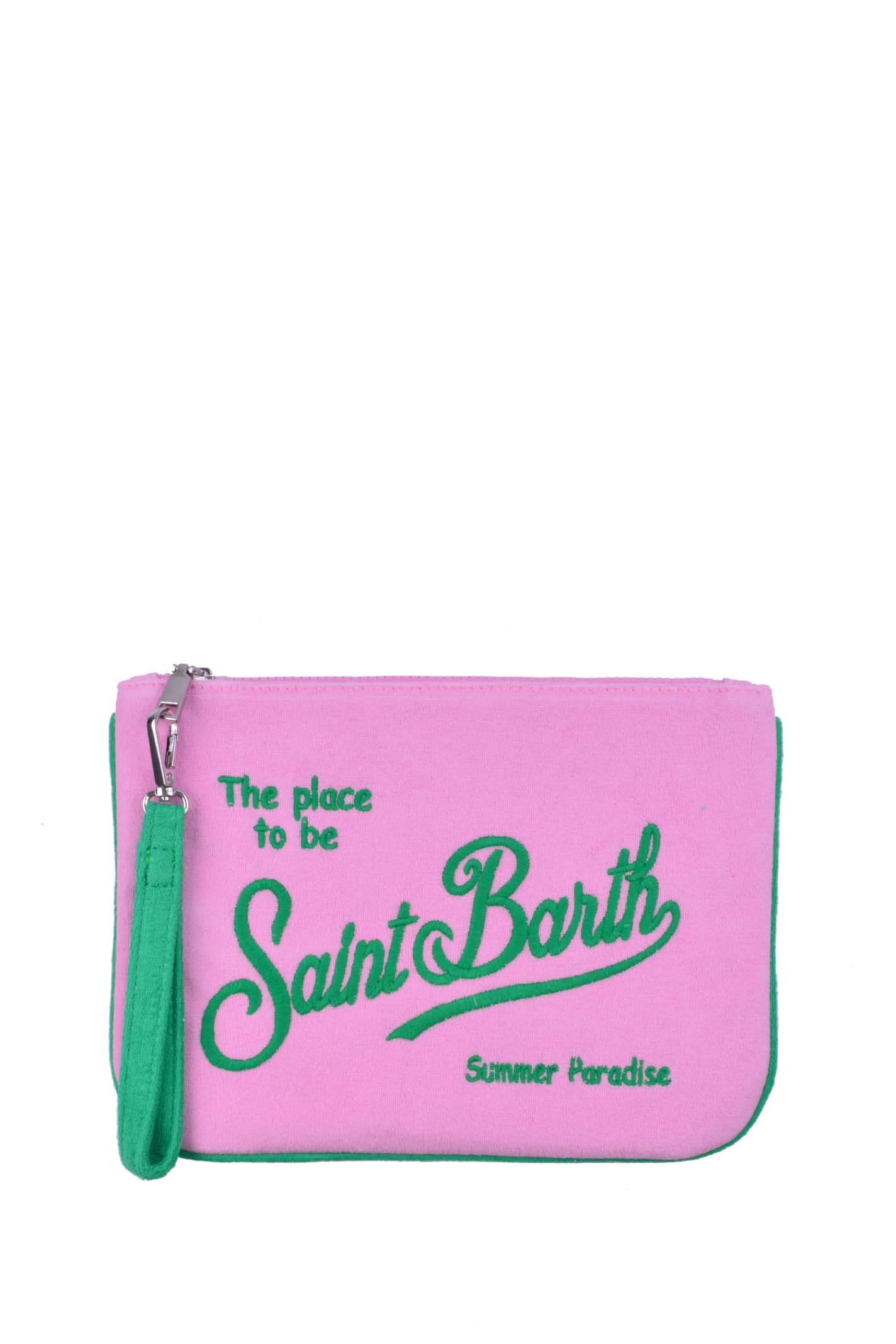 Mc2 Saint Barth Kids' Clutch With Logo In Rose