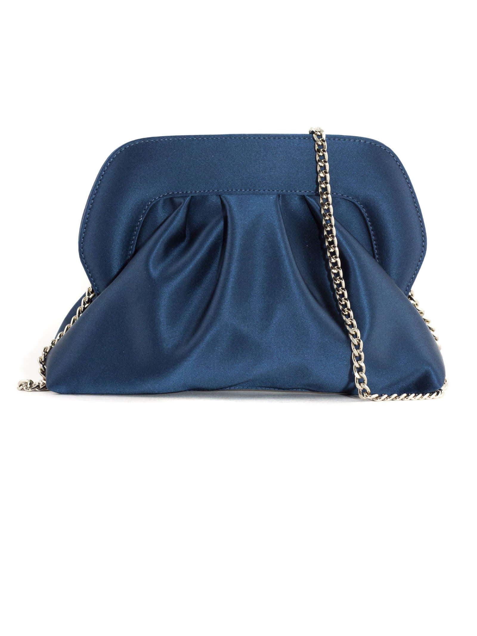 Navy Blue Satin Ophelia Bag