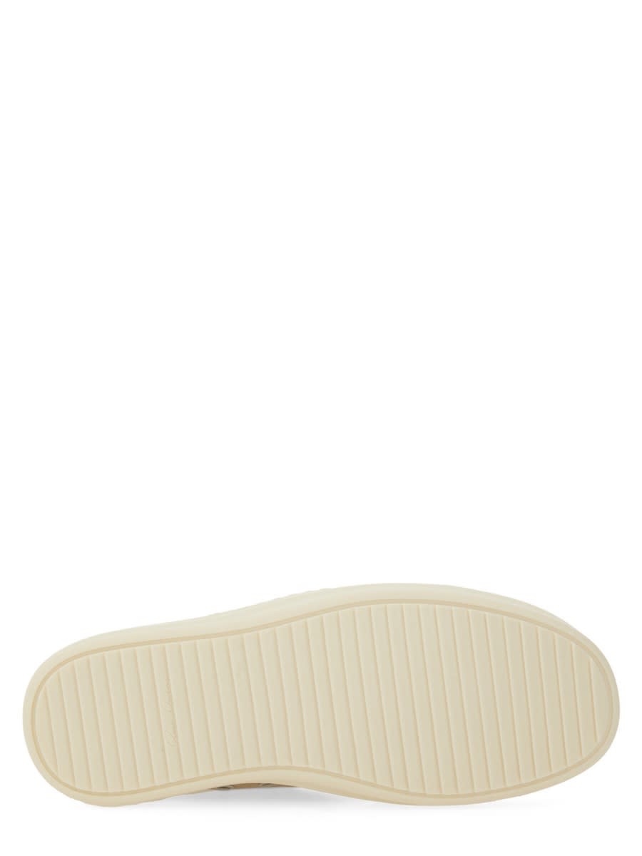 Rick Owens Lamb Leather Low-top Sneakers With Calf Leather Toe Cap