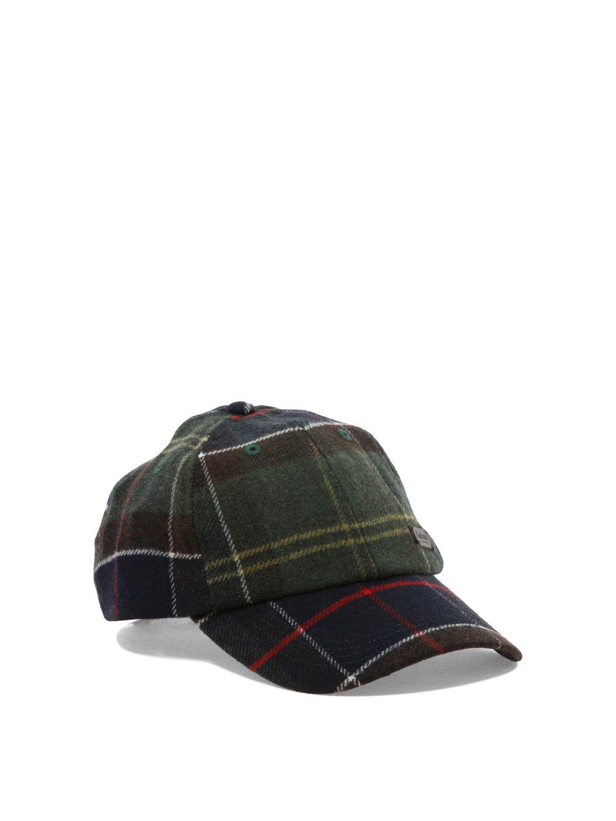 Barbour Galingale Tartan Sports Cap In Green