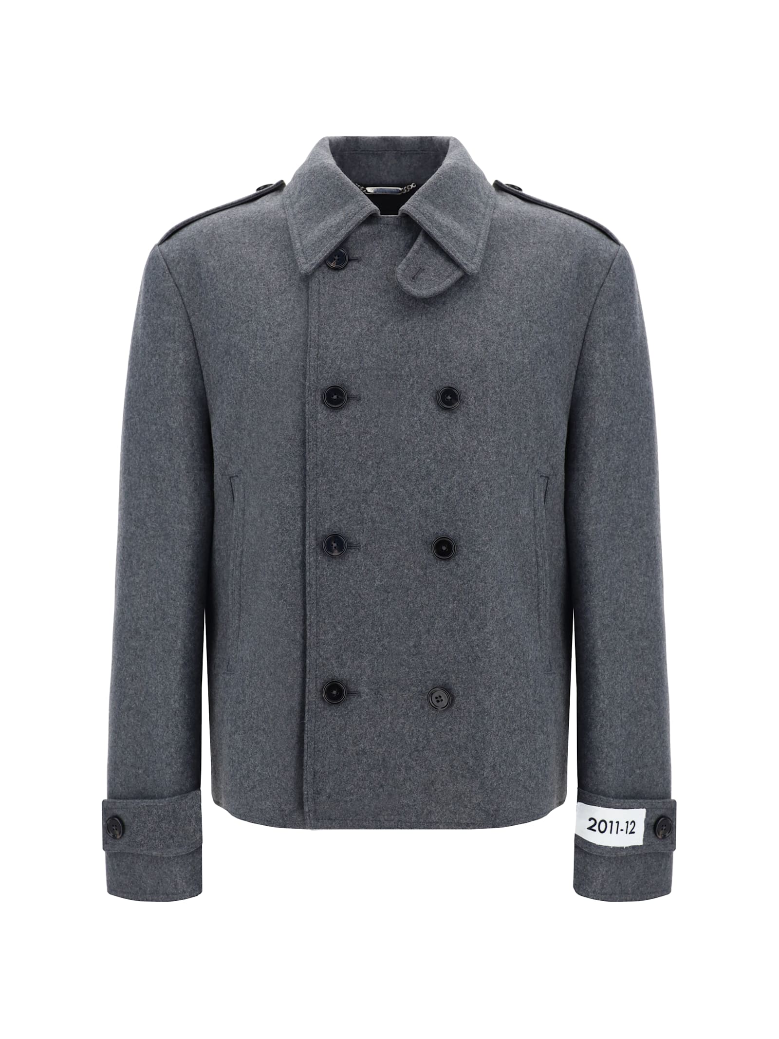 Shop Dolce & Gabbana Jacket In Melange Grigio