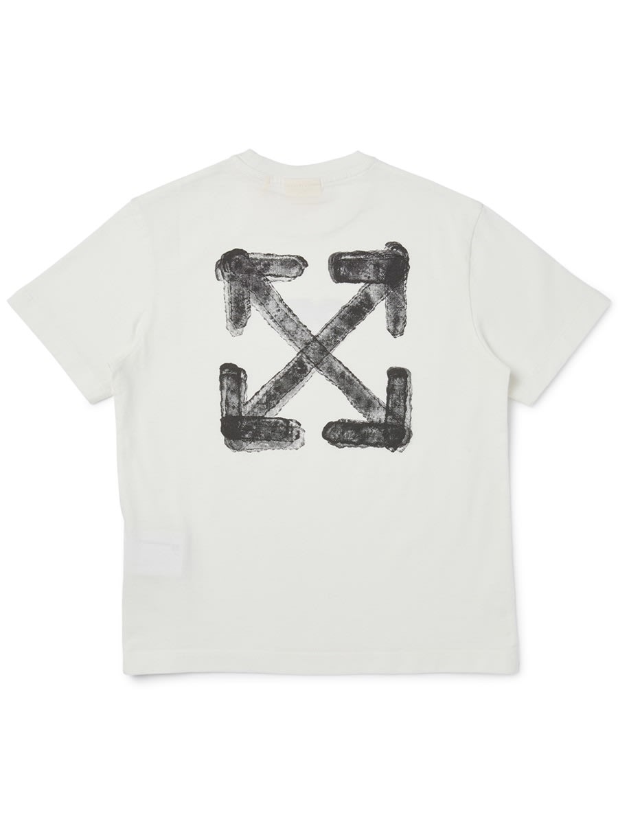 Off-white Graffiti Logo T-shirt In White