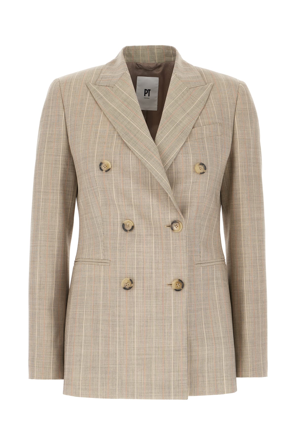 PT TORINO EMBROIDERED STRETCH WOOL BLAZER 
