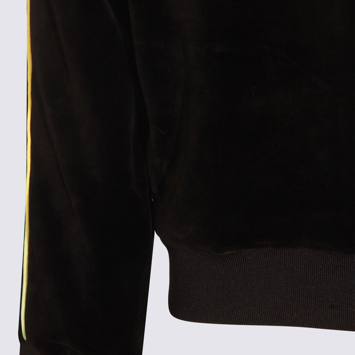 Casablanca Mens Velour Logo-patch Cotton-blend Track Jacket Black In Black