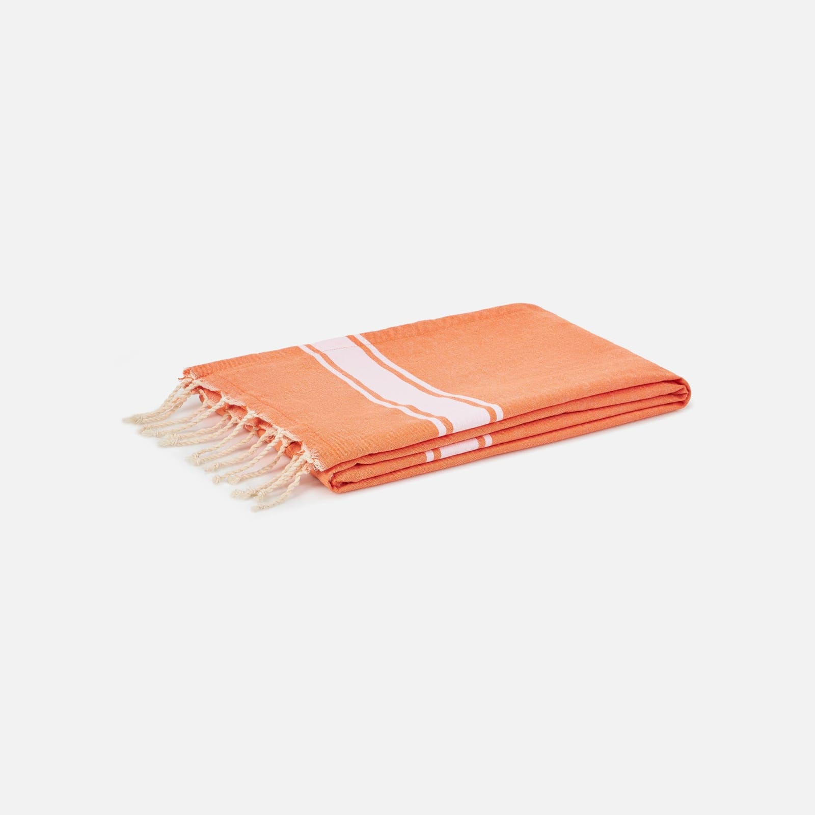 Shop Mc2 Saint Barth Fluo Orange Fouta Towel Doubled With Sponge
