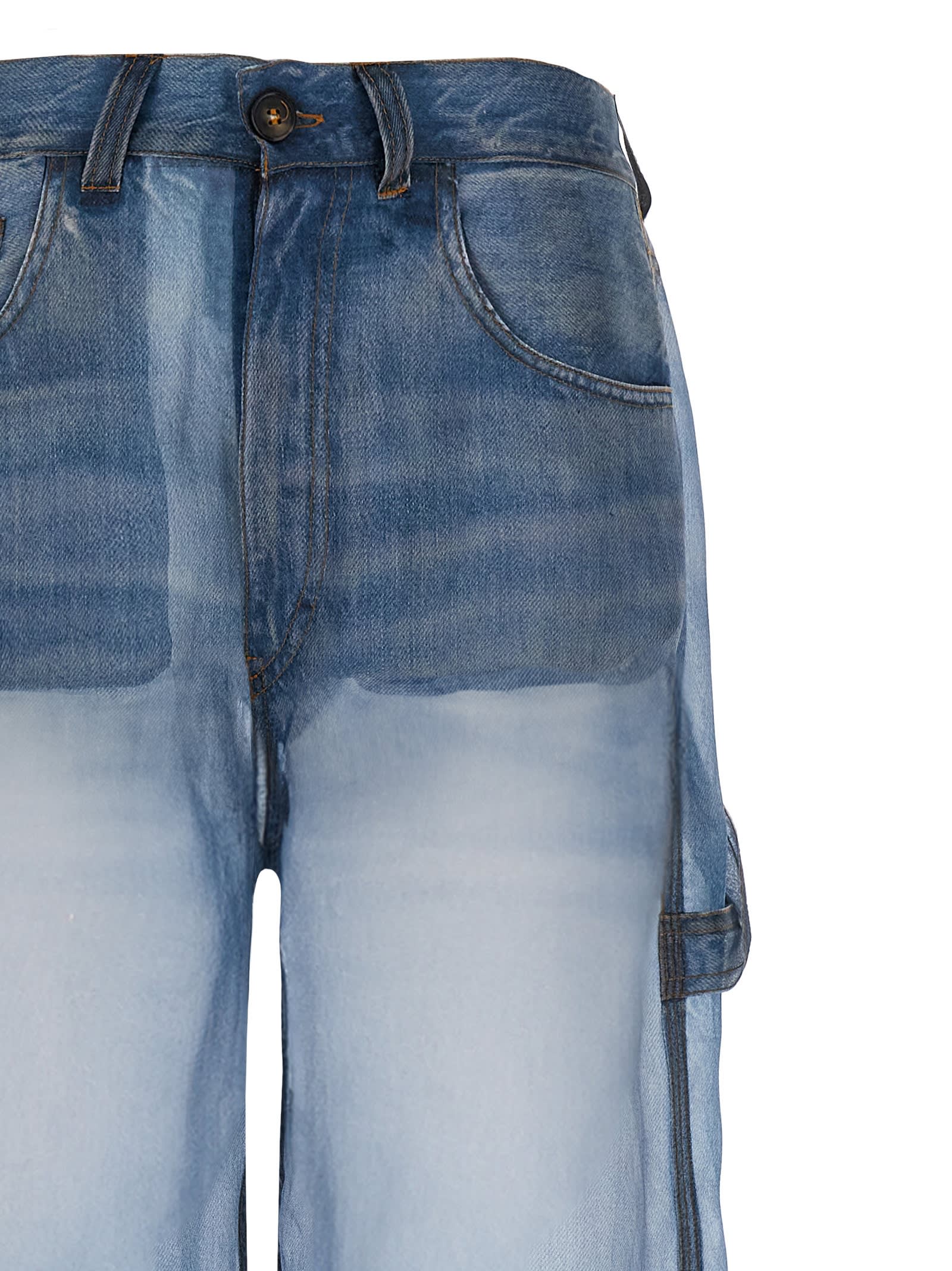 Haikure Winona Pants In Blue Denim Print