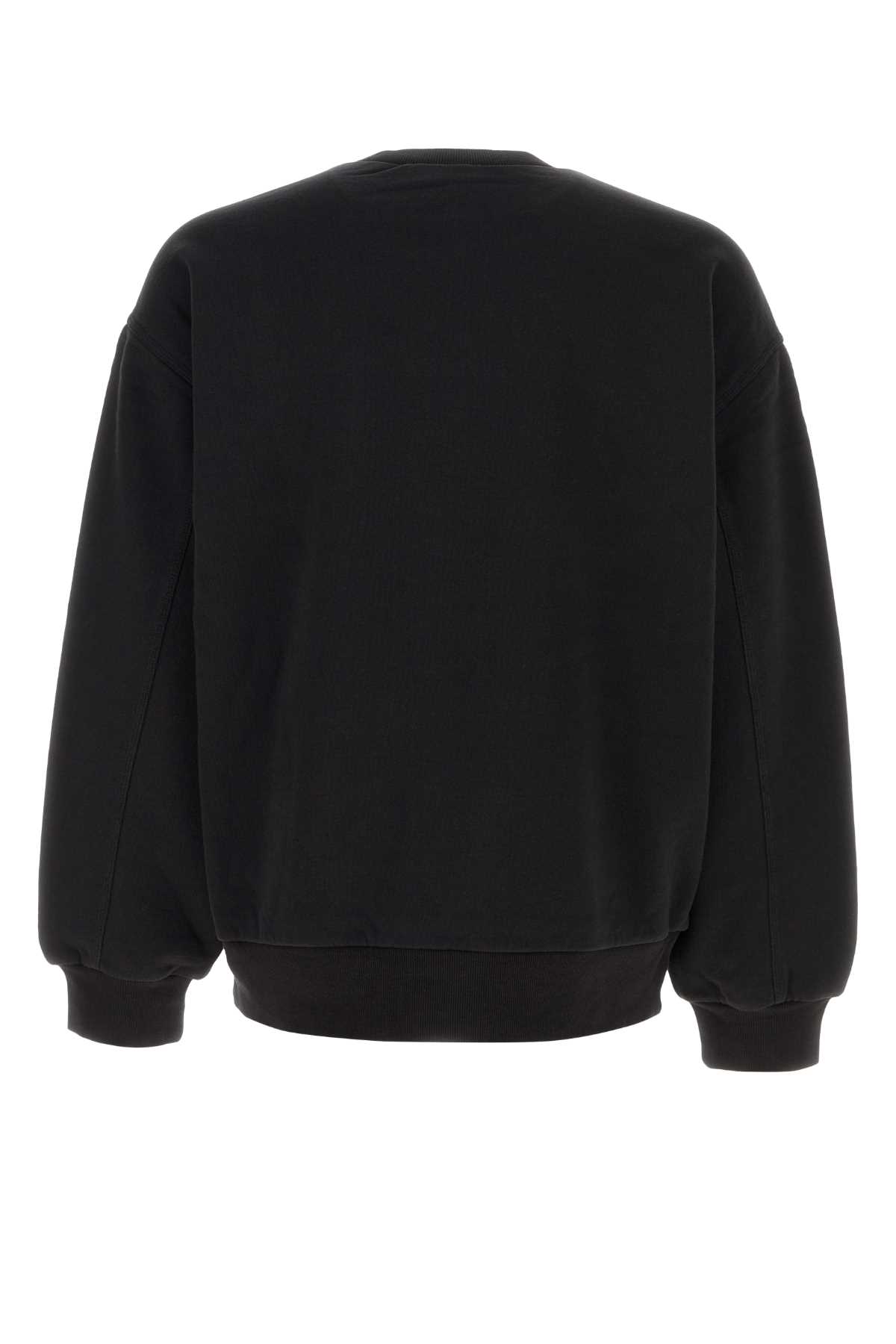 Carhartt Crewneck Sweatshirt With Zippered Chest Pocket And Square Patch Logo In Black
