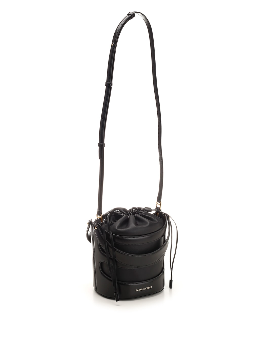 Shop Alexander Mcqueen The Rise Bucket Bag In Black