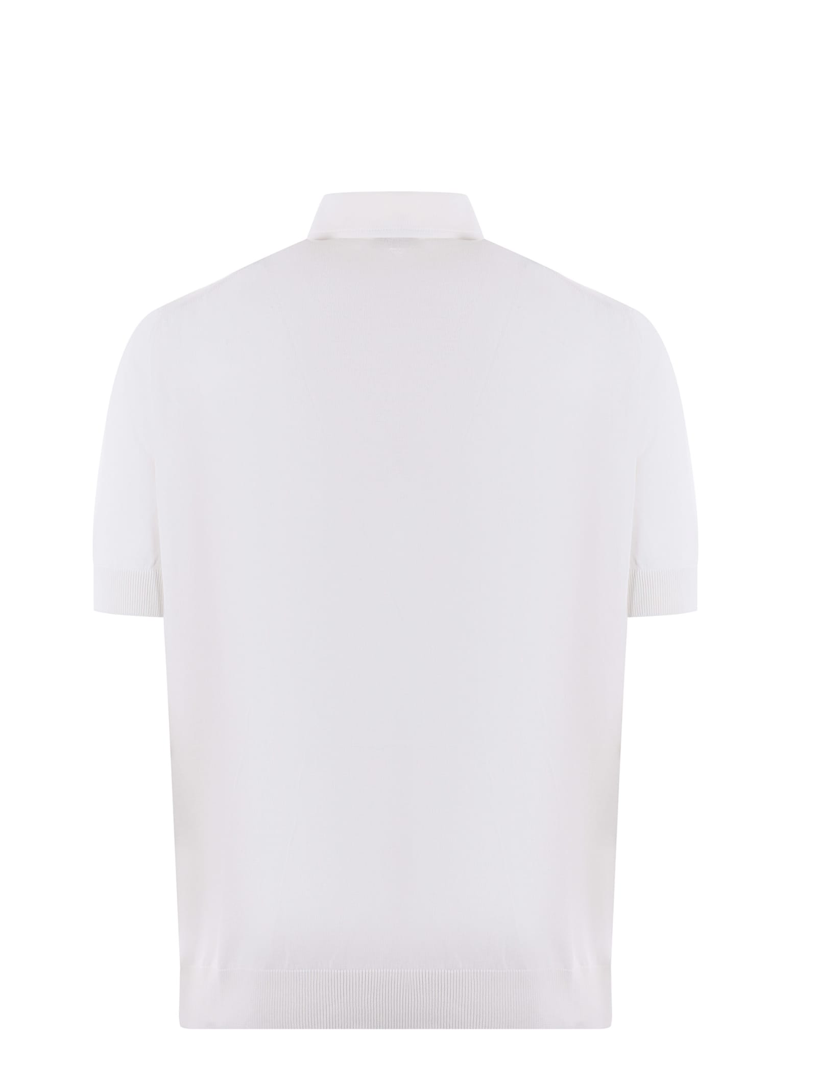 Shop Filippo De Laurentiis Polo Shirt In Bianco