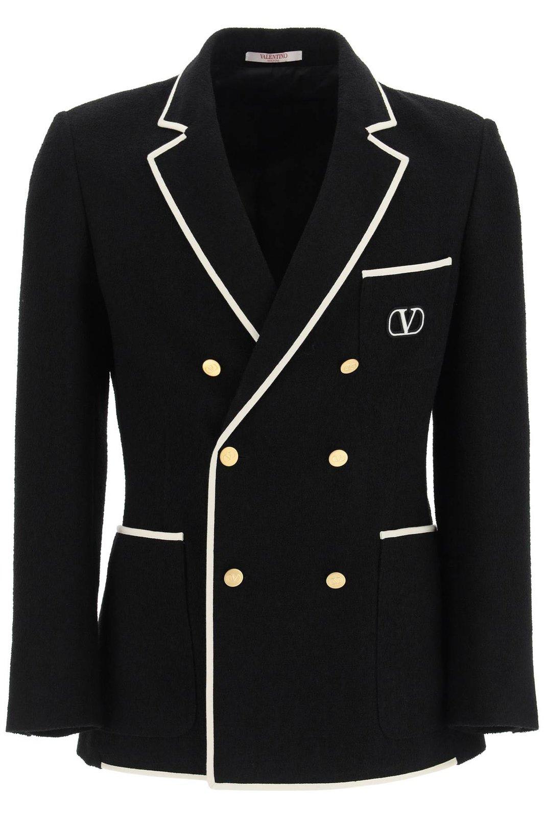 Valentino Double-breasted Long-sleeved Blazer