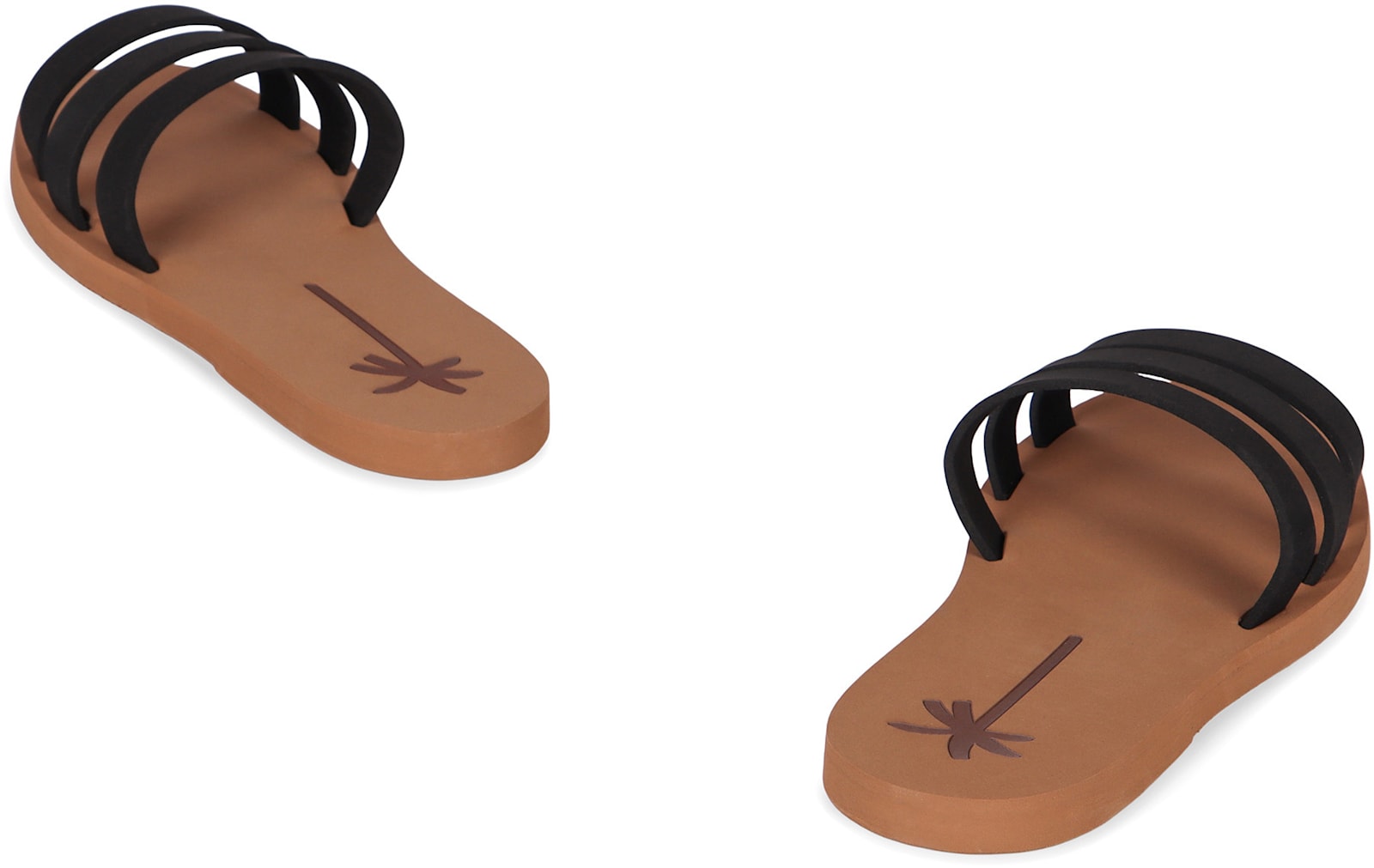 Manebi Eva Flat Sandals In Black